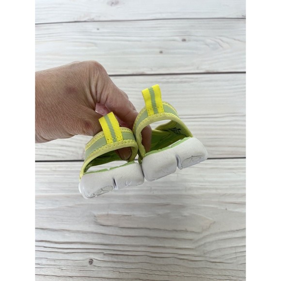 Nike Toddler Sandals Green Yellow Open Toe Adjustable Size 2 - Picture 4 of 9